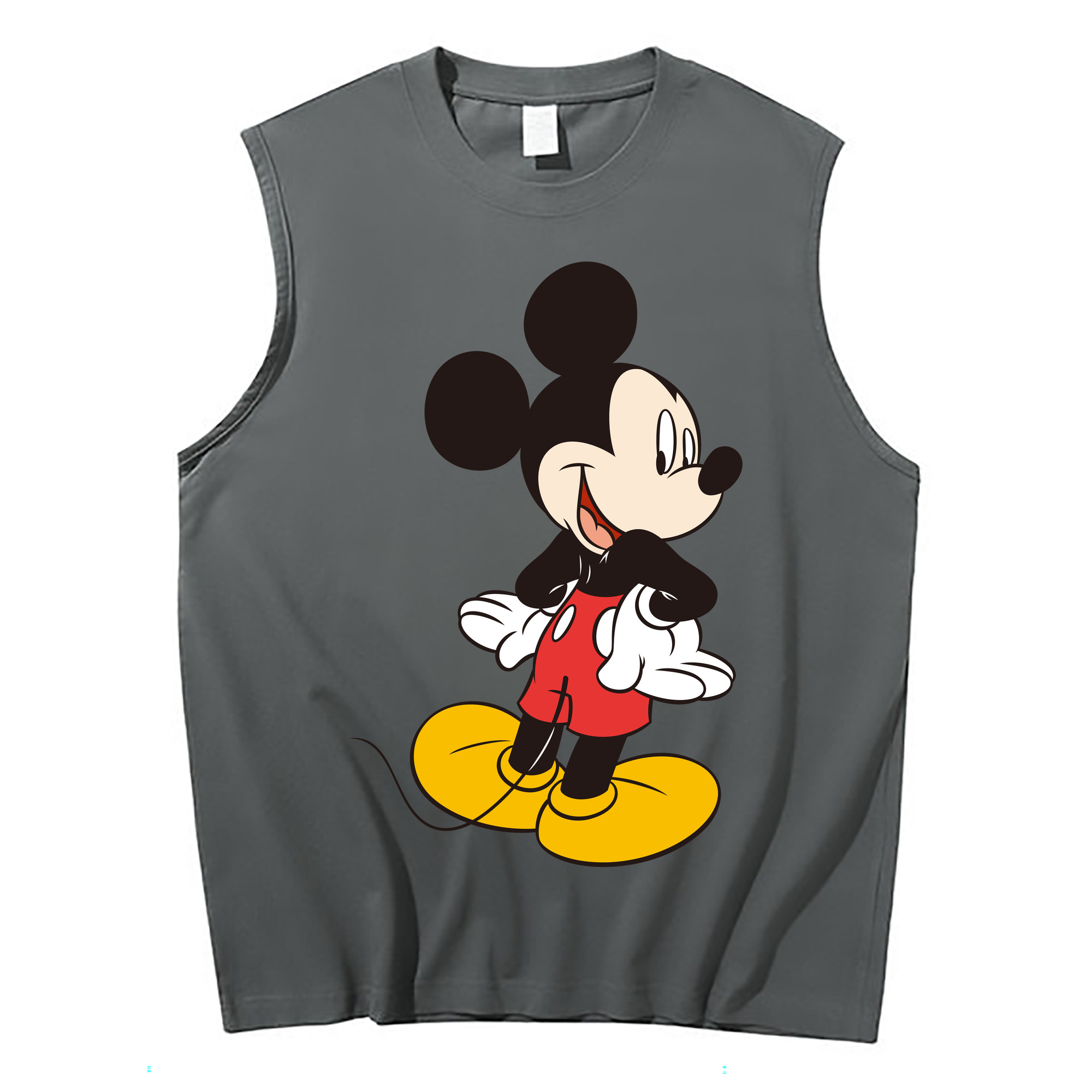 ミッキーマウス Mickey Mouse コットン100％タンクトップ（フロントプリント）